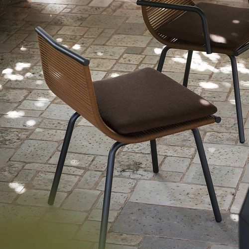 Sedia da pranzo contemporanea - LAZE 049 - RODA - da esterno / in poliestere / in acrilico