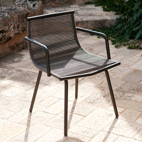 Sedia da pranzo contemporanea - LAZE 059 - RODA - da esterno / in poliestere / in acrilico