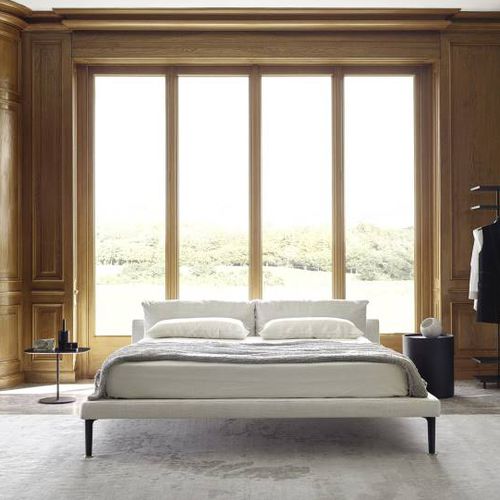 Letto matrimoniale - FLOYD-HI - Living Divani - singolo / contemporaneo / imbottito