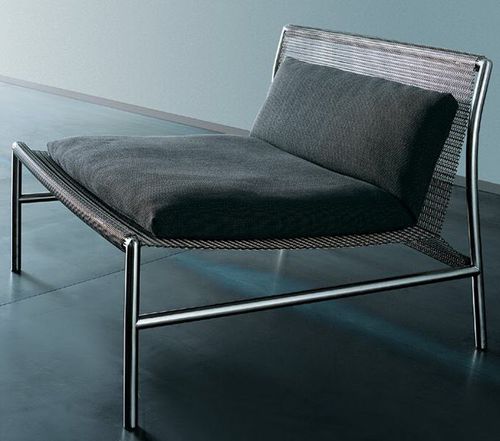 Chauffeuse contemporanea - HI TECH  - Living Divani - in tessuto / in pelle / in acciaio inossidabile