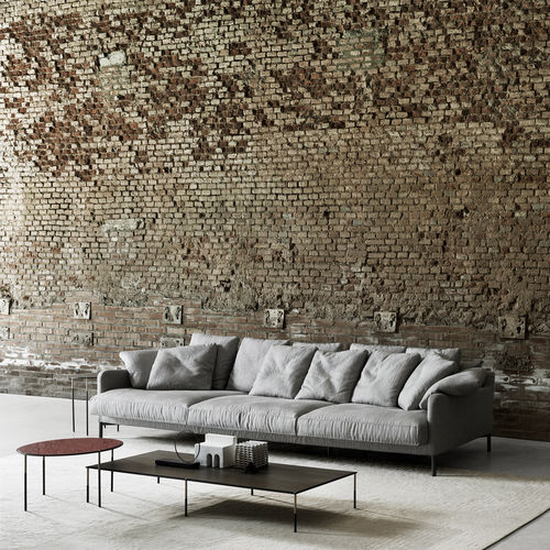 Divano contemporaneo - DUMAS - Living Divani - in tessuto / in pelle / con braccioli