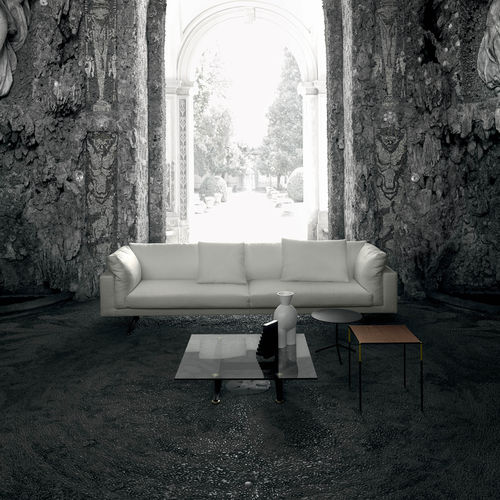 Divano a semicerchio - FLOYD-HI - Living Divani - contemporaneo / in tessuto / in pelle