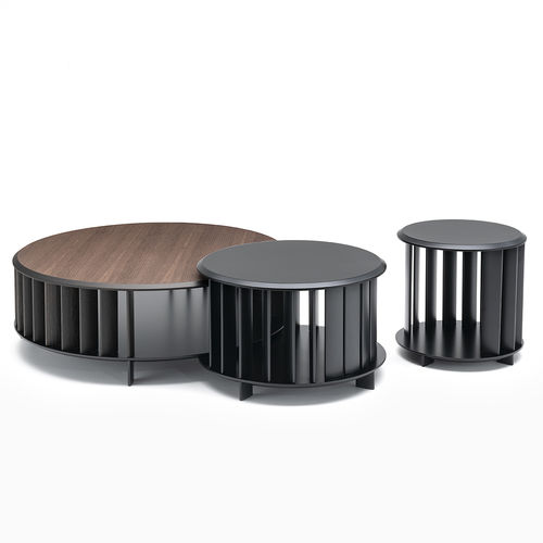 Tavolino contemporaneo - ISLANDS  - Living Divani - in legno / in marmo / con supporto in metallo