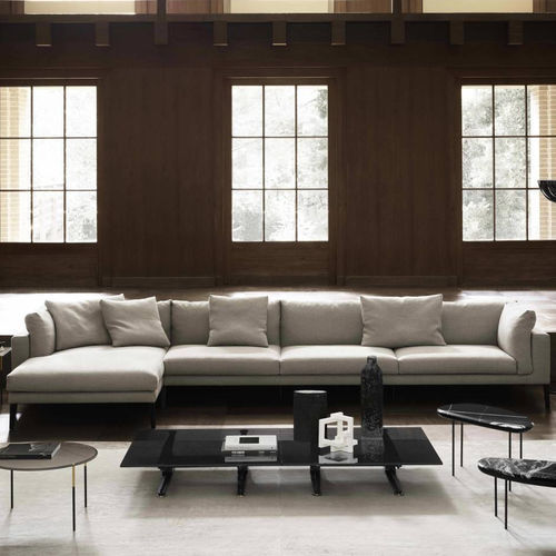 Divano modulare - FLOYD-HI 2 SYSTEM - Living Divani - contemporaneo / in tessuto / in pelle