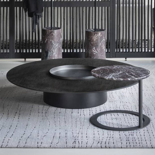 Tavolino basso contemporaneo - TETHYS - Living Divani - in MDF laccato / in HPL / in marmo