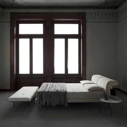 Letto matrimoniale - SUMO - Living Divani - contemporaneo / imbottito / con testiera