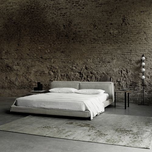 Letto matrimoniale - NEOWALL - Living Divani - contemporaneo / imbottito / con testiera