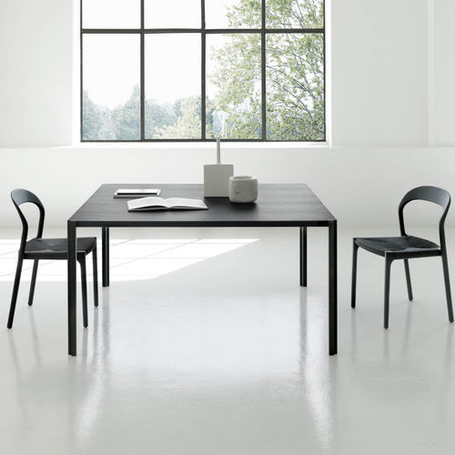 Tavolo contemporaneo - GRAFT - Living Divani - in legno / in alluminio / con supporto in alluminio