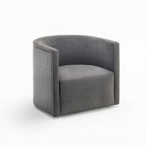 Poltrona contemporanea - Confident - Living Divani - in tessuto / in pelle / in rattan