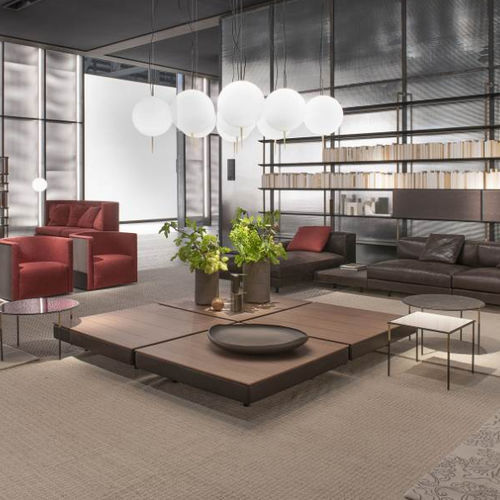 Tavolino basso contemporaneo - Lorentz  - Living Divani - in noce / impiallacciato in legno / in HPL