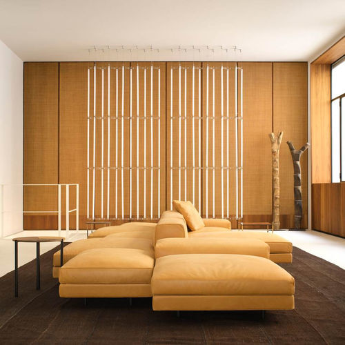 Divano modulare - LORENTZ - Living Divani - contemporaneo / in tessuto / in pelle