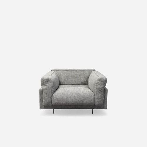 Poltrona contemporanea - ECHOO - Living Divani - in pelle / in tessuto / rossa