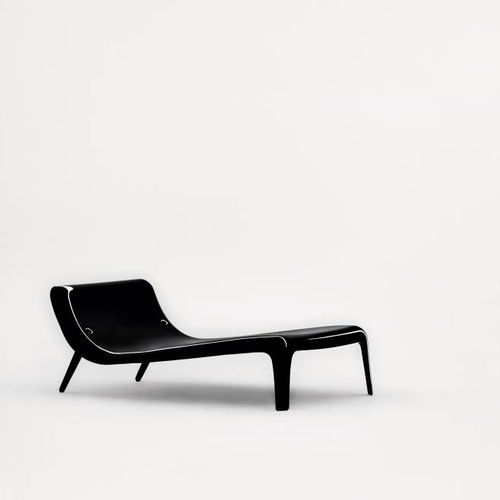 Chaise longue design originale - 01 - Living Divani - in alluminio / con 4 gambe / grigia