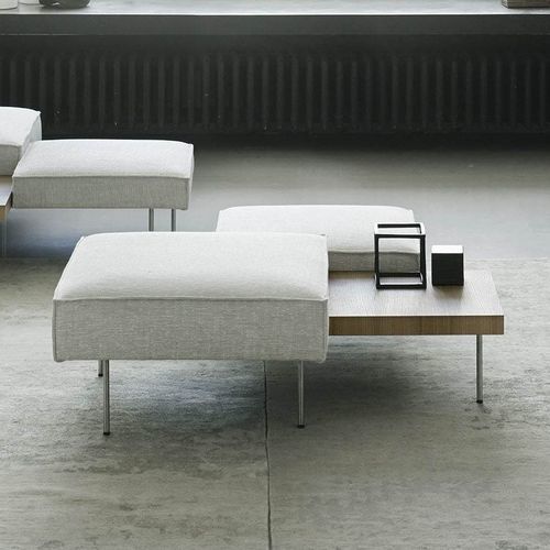 Tavolino basso contemporaneo - UPLAND - Living Divani - in rovere / in olmo / in pelle
