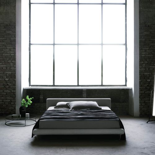 Letto matrimoniale - AVALON - Living Divani - singolo / contemporaneo / imbottito