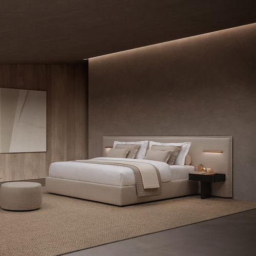 Letto matrimoniale - SILENCE - Joquer - contemporaneo / imbottito / con testiera