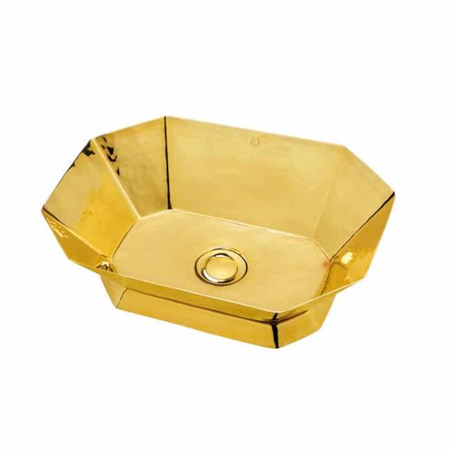 Lavabo da appoggio - AURORE - JANDELLE - in rame / ottagonale / contemporaneo