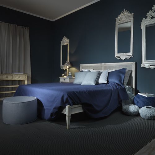 Letto matrimoniale - ART. 7530 - SALDA ARREDAMENTI - in stile Luigi XVI / con testiera imbottita / in faggio