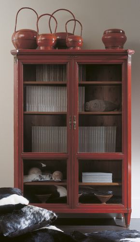 Vetrina in stile Direttorio - ART. 8432 - SALDA ARREDAMENTI - con piedi / in vetro / in legno