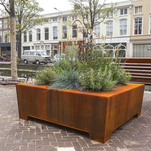 Fioriera in acciaio inossidabile - LOVE TUBS - Streetlife - in corten / quadrata / contemporanea