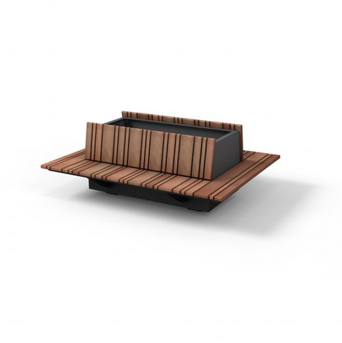 Fioriera in legno - HIGHLIFE III HUG A TUB - Streetlife - rettangolare / con panchina integrata / contemporanea