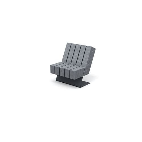 Poltrona urbana contemporanea - HEAVY-HEAVY BLOCK  - Streetlife - in legno di latifoglie / in acciaio galvanizzato / per spazi pubblici