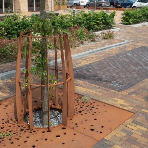 Griglia di protezione per alberi in acciaio galvanizzato - Streetlife - in corten / acciaio