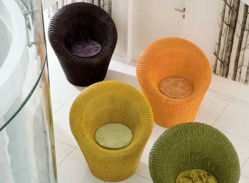 Poltrona contemporanea - GIADA - Dolcefarniente by DFN srl - in rattan / in vimini / con base centrale
