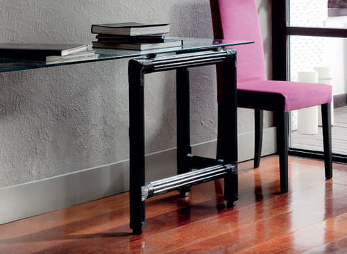 Consolle contemporanea - GALASSIA - Dolcefarniente by DFN srl - in vetro / in rattan / rettangolare