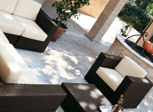 Poltrona contemporanea - BAHIA - Dolcefarniente by DFN srl - in resina intrecciata / da giardino