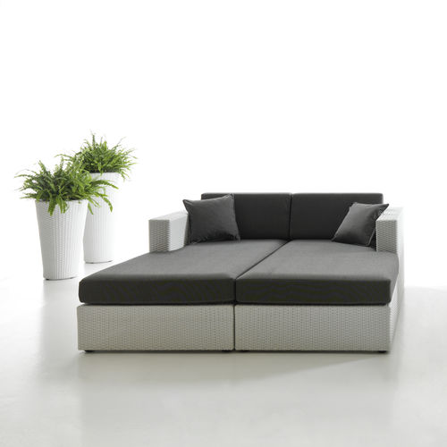 Dormeuse contemporanea - BAHIA - Dolcefarniente by DFN srl - in resina intrecciata / da giardino