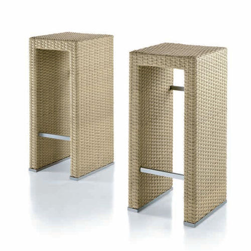 Sgabello da bar contemporaneo - LIPARI  - Dolcefarniente by DFN srl - in resina intrecciata / da giardino