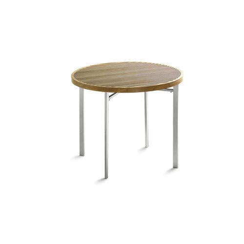 Tavolo contemporaneo - BEO - KENKOON - in teak / in acciaio inossidabile / rettangolare
