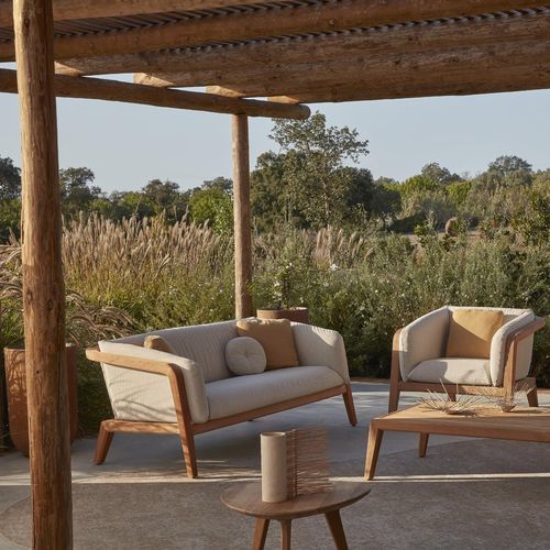 Divano contemporaneo - Sunrise  - MANUTTI - da esterno / in Batyline® / con braccioli