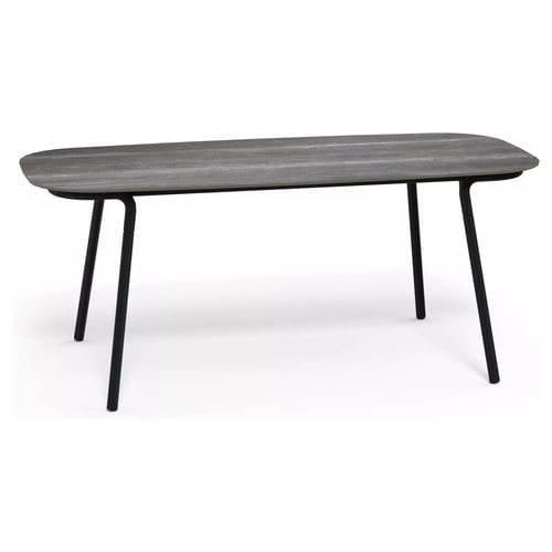 Tavolo alto contemporaneo - Minus  - MANUTTI - in ceramica / con supporto in alluminio / rettangolare