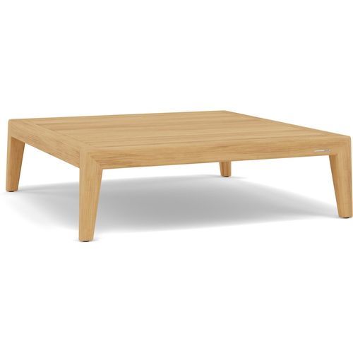Tavolino basso contemporaneo - Sunrise  - MANUTTI - in teak / con supporto in teak / quadrato