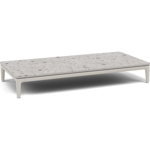 Tavolino basso contemporaneo - Zendo Sense - MANUTTI - in teak / in ceramica / con supporto in alluminio