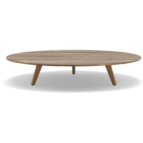 Tavolino basso contemporaneo - Torsa  - MANUTTI - in teak / in ceramica / in marmo