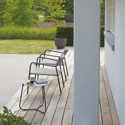 Tavolo d'appoggio contemporaneo - Mood  - MANUTTI - in teak / in ceramica / in HPL