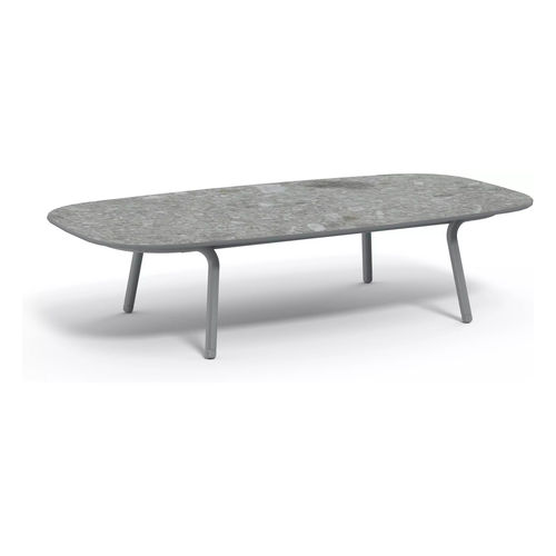 Tavolino basso contemporaneo - Minus  - MANUTTI - in ceramica / con supporto in alluminio / rettangolare
