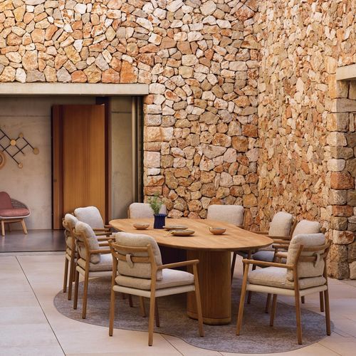Tavolo contemporaneo - OGADO - MANUTTI - in legno / in teak / in legno