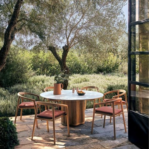 Tavolo contemporaneo - OGADO - MANUTTI - in legno / in teak / in legno