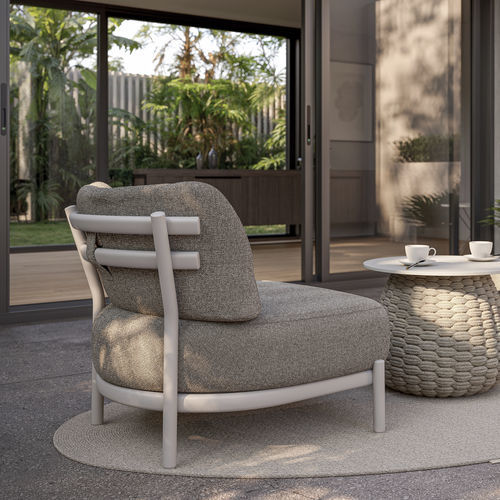 Poltrona contemporanea - ALUNE - MANUTTI - in tessuto / in Batyline® / in alluminio