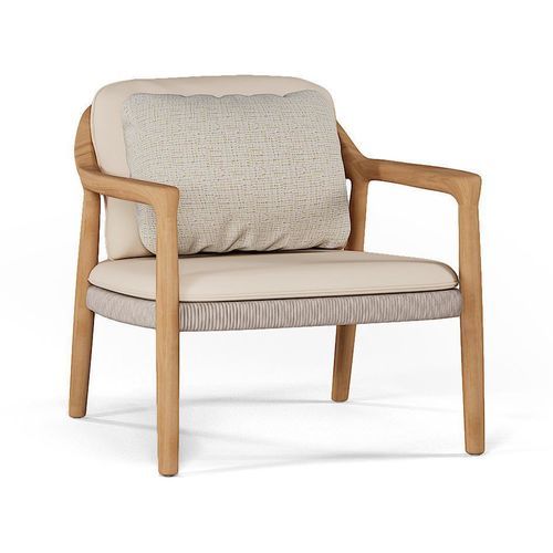 Sedia da giardino design minimalista - YIKO - MANUTTI - per esterni / in teak / in vimini