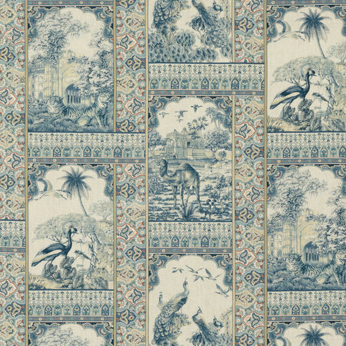 Tessuto da tappezzeria - INDIENNE TOILE - GP & J BAKER - per tende / con motivi naturali / in lino