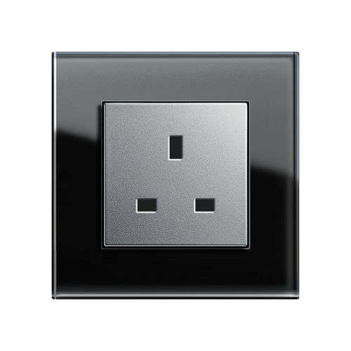 Presa di corrente - BRITISH STANDARD (BS 1363-2) - Gira - da incasso / in vetro / contemporanea