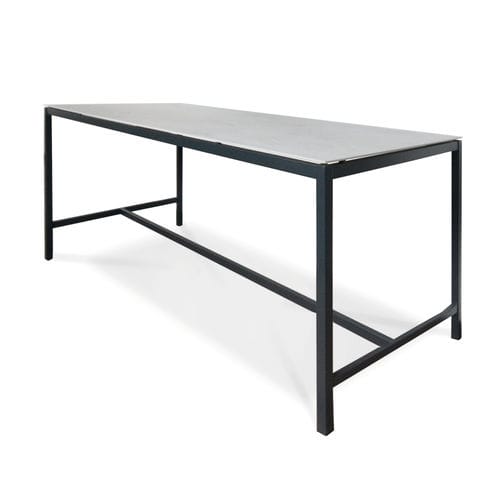 Tavolo alto contemporaneo - SUITE - FISCHER MÖBEL - in laminato / in ceramica / con supporto in acciaio inossidabile