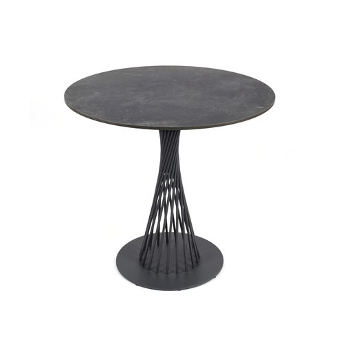 Tavolo da bistrot design - CLARIS - FISCHER MÖBEL - in ceramica / con supporto in acciaio inossidabile / rotondo