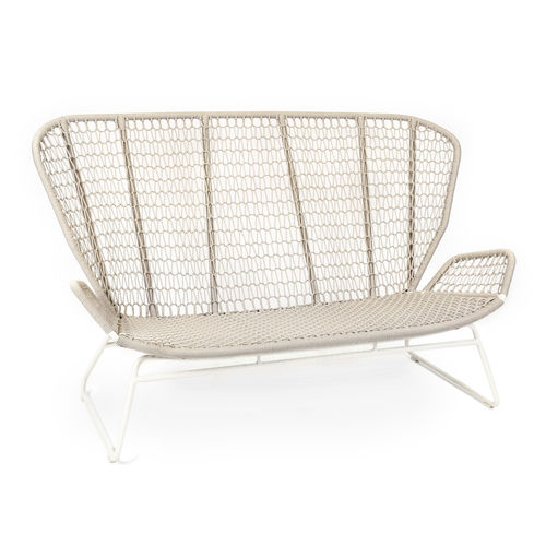 Divano contemporaneo - WING LIGHT RELAX - FISCHER MÖBEL - da esterno / in corda / beige