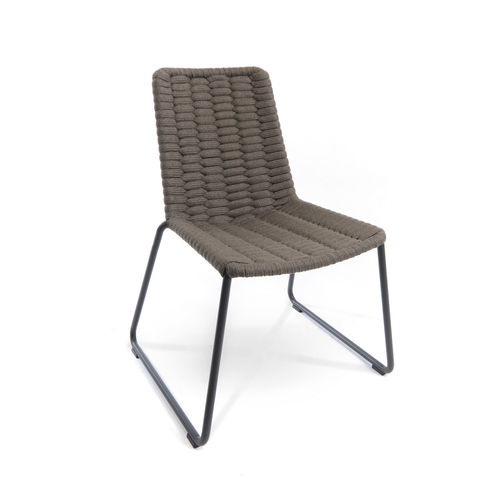Sedia da giardino contemporanea - WING - FISCHER MÖBEL - da esterno / in corda / con supporto in alluminio